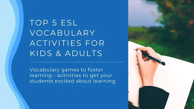 Video thumbnail for Top 5 ESL Vocabulary Activities for Kids & Adults | TEFL Vocab Games, Activities, and Teaching Tips