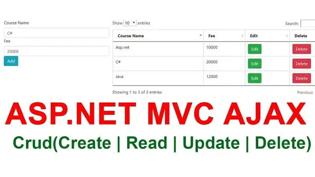 Video thumbnail for Asp.Net Mvc Ajax Project