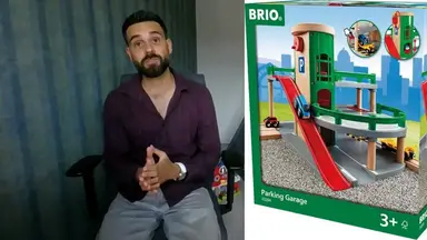 'Video thumbnail for Brio houten speelgoed garage'