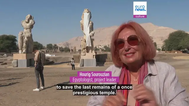 Video thumbnail for Egypt completes restoration of towering Colossi of Memnon statues