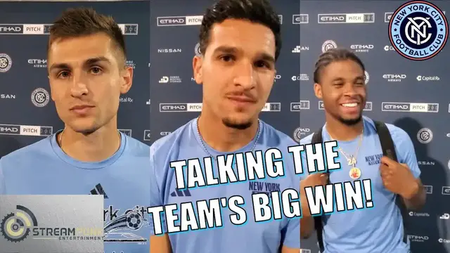 Video thumbnail for stream punk soccer: nycfc players react to 4-0 win vs atlanta: haak, o'toole, bakrar & romero