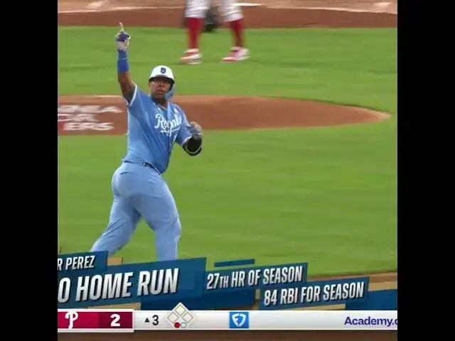 'Video thumbnail for Salvador Perez CRUSHES 300th Career Home Run, 1,000th RBI!'