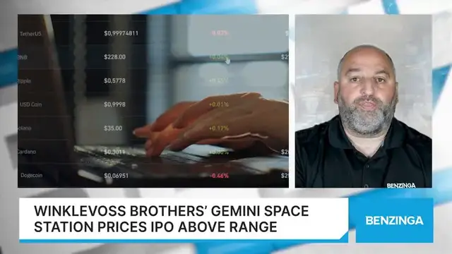 'Video thumbnail for Winklevoss Brothers’ Gemini Space Station Prices IPO Above Range'