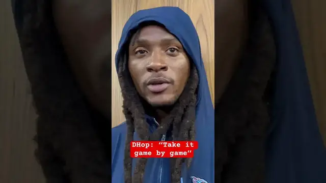 'Video thumbnail for DeAndre Hopkins on the teams focus, take it game by game, Tampa Bay this weekend. #titans #shorts'