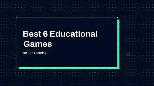 Video thumbnail for Best 6 educational games