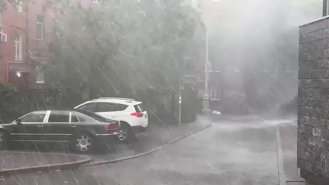 Video thumbnail for Russia: Rainy weather in Moscow.