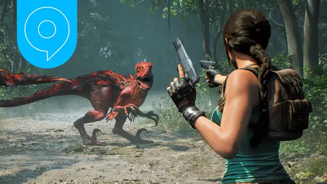 Video thumbnail for How Tomb Raider: Legacy of Atlantis Revamps the Iconic T-Rex Fight | gamescom 2026