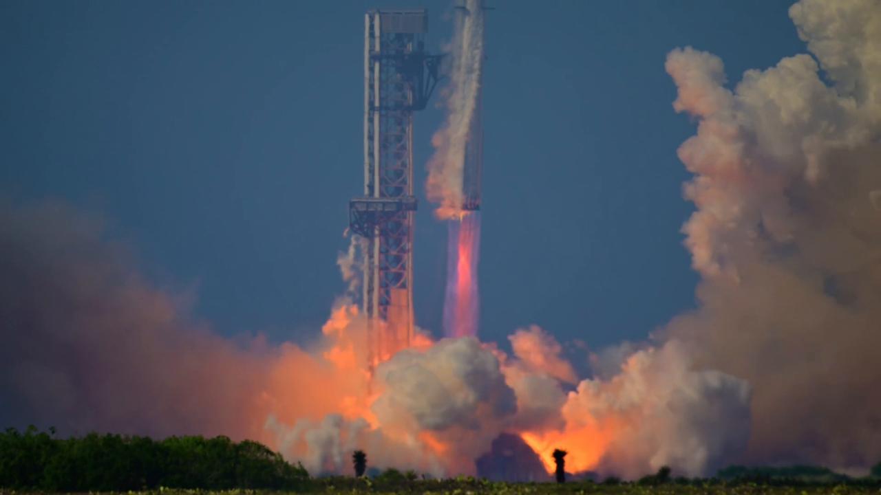 Video thumbnail for US: SpaceX Launches New Version of Starship Rocket.