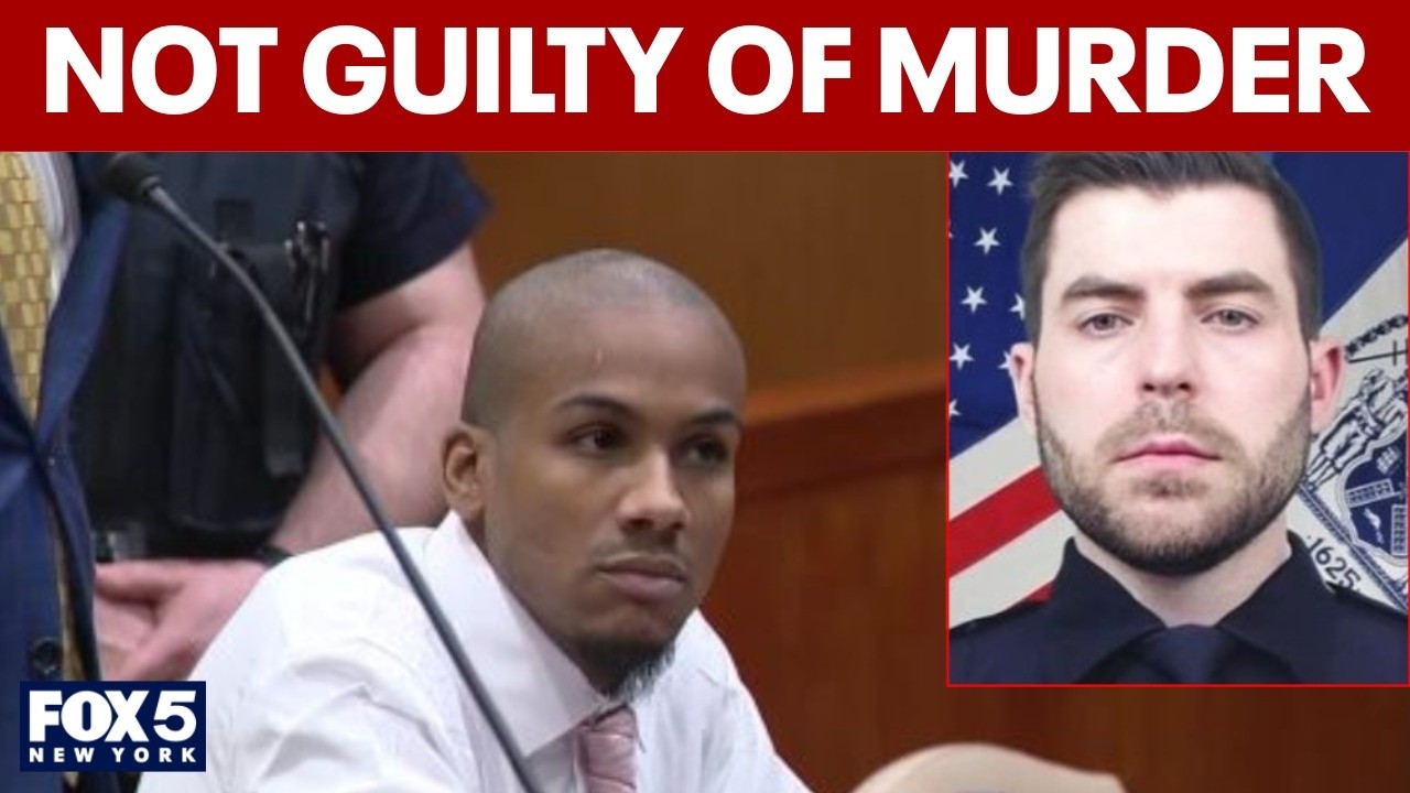 Video thumbnail for Man charged in killing of NYPD detective not guilty of murder, guilty of other charges
