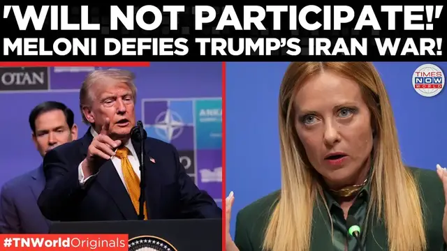 Video thumbnail for TRUMP VS MELONI: Italy Rejects US Claims of 'Mistake' in Iran Conflict | Times Now World