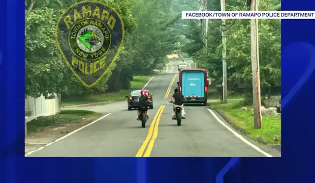 Video thumbnail for Ramapo police search for two motorcyclists accused of reckless driving