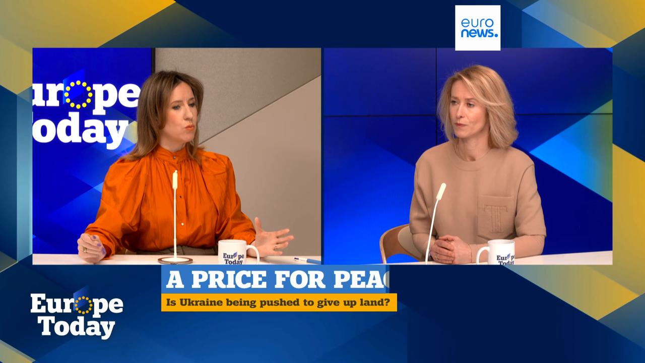 Video thumbnail for Kallas tells Euronews Moscow must be forced to make real concessions as Brussels mulls special envoy