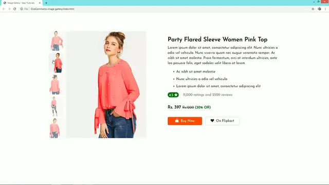 Video thumbnail for How To Make Image Gallery In HTML CSS JavaScript _ Create Image Gallery In HTML Website