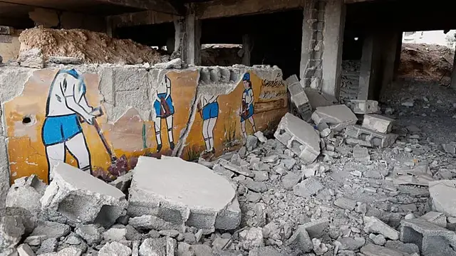 'Video thumbnail for One year after fall of Assad, Syrians struggle to rebuild the country'