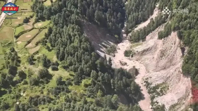 Video thumbnail for Thailand: Aerial footage shows widespread flood damage in Tibet.