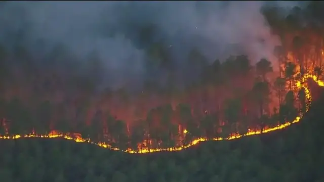 Video thumbnail for NJ wildfire now 40 percent contained
