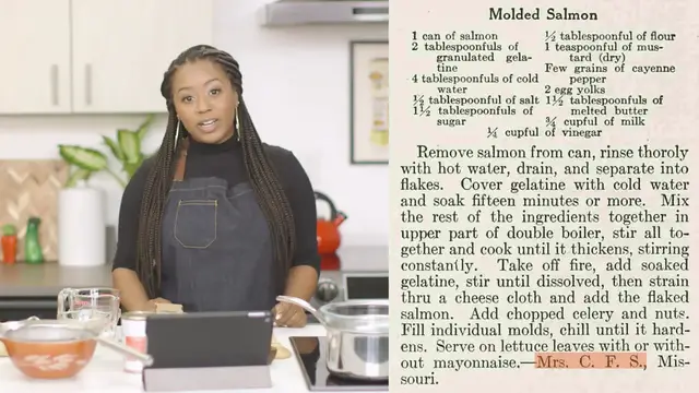 'Video thumbnail for Canned Salmon _ Gelatin__ Molded Salmon from the 1920s _ Revive or Archive(720P_HD)'
