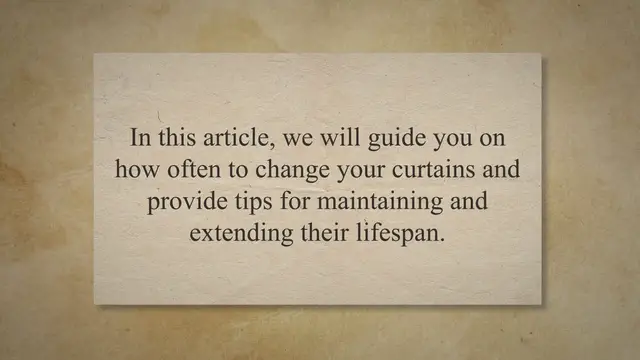 Video thumbnail for Freshen Up Your Space: A Guide to Knowing When and How Often to Change Your Curtains