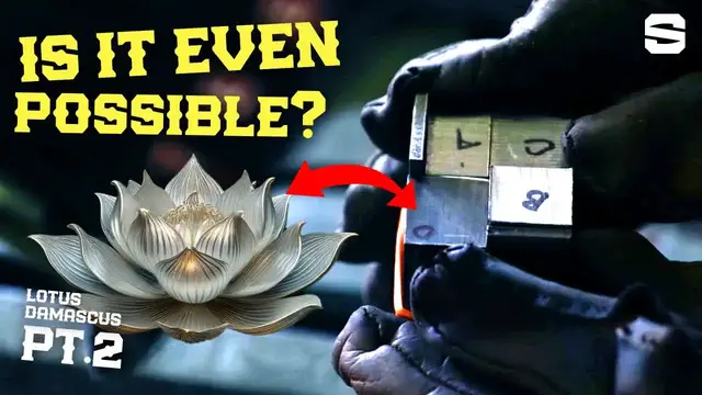Video thumbnail for Forging a Damascus Steel Lotus Flower Knife: Bladesmithing, Pattern Welding & Metalworking by Stelter MFG