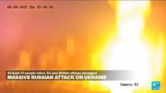 'Video thumbnail for Deadly Russian attack kills 21 in Kyiv'
