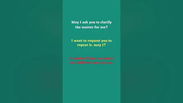 Video thumbnail for Ask for Clarification in English Part 3