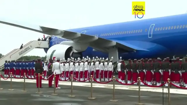 Video thumbnail for Pope Leo departs Equatorial Guinea after wrapping up 11-day trip to Africa