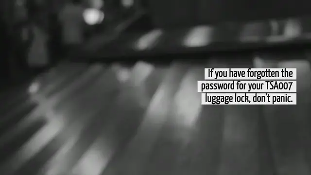 'Video thumbnail for How To Unlock Forgotten Password Luggage Tsa007'