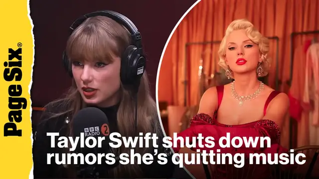'Video thumbnail for Taylor Swift shuts down 'offensive' theory she'll quit music after marrying Travis Kelce'