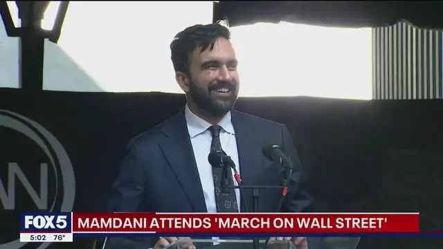 'Video thumbnail for NYC mayoral race updates: Mamdani attends 'March on Wall Street''