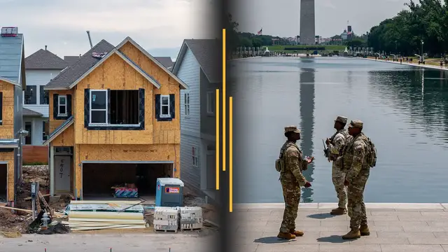 Video thumbnail for Congress takes aim at housing costs; National Guard deployed to Reflecting Pool