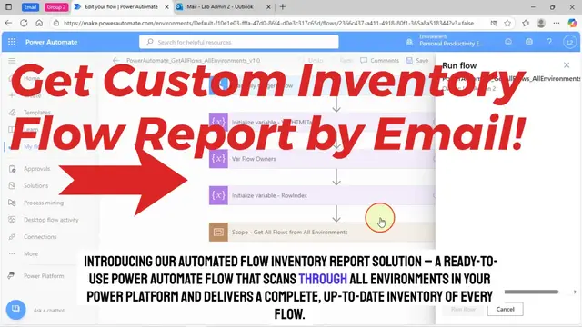 'Video thumbnail for Power Automate Flow Inventory Report | Get All Flows from All Environments by Email'