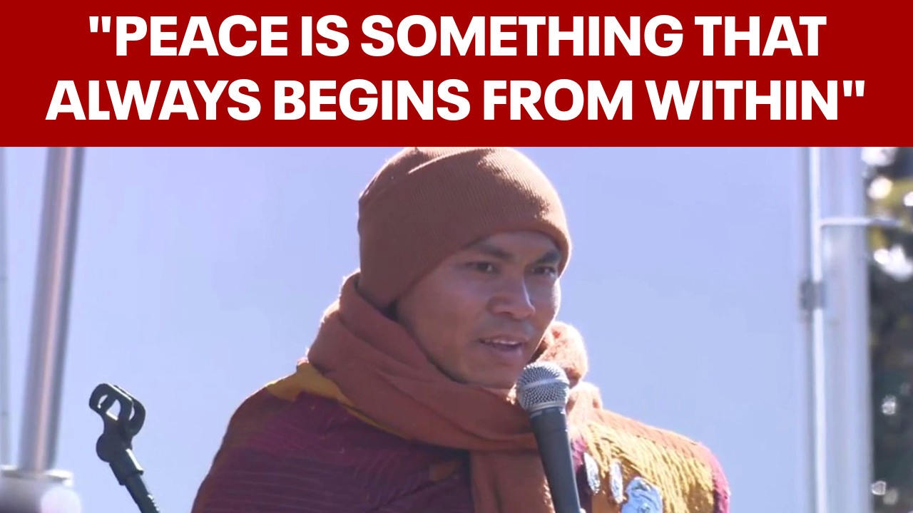 Video thumbnail for FULL: Buddhist monks share message of mindfulness, peace in Alexandria