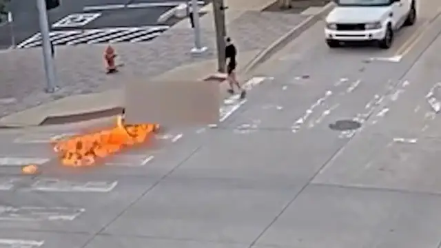 Video thumbnail for Man sets wheelchair user in flames with Molotov cocktail