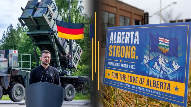 Video thumbnail for US holds up Ukraine Patriot missile transfers, report says; Alberta votes against independence