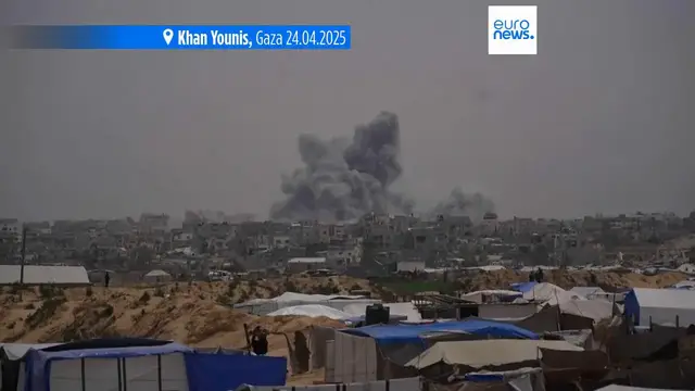 Video thumbnail for At least 50 Palestinians killed in Israeli strikes across Gaza