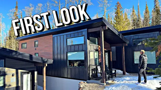 Video thumbnail for Unplug Resort: Brian Head, Utah Zip Kit Homes - Prefab Cabin Adventure