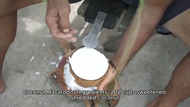 Video thumbnail for Coconut macaroon recipe