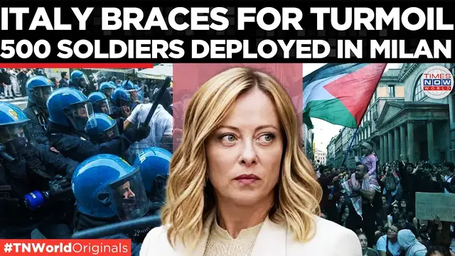 Video thumbnail for ITALY PROTESTS: Meloni Deploys 500 Soldiers as Cost-of-Living Anger Fuels Unrest | Times Now World