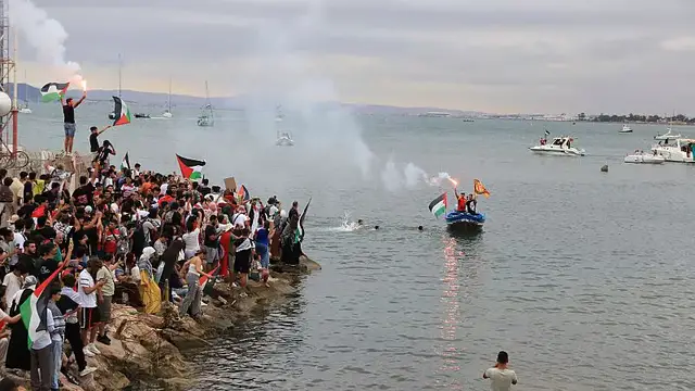 'Video thumbnail for Solidarity on the high seas: Italian activists join global flotilla for Gaza'