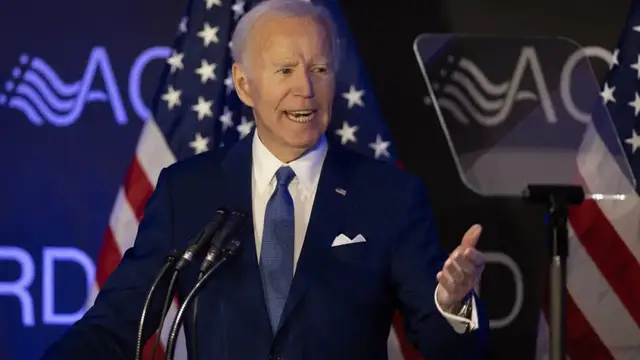 Video thumbnail for Biden blasts Trump 'destruction' in first post-presidency speech