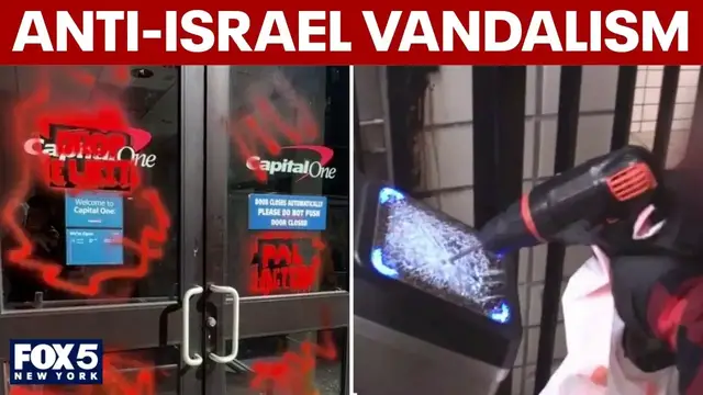 Video thumbnail for Targeted anti-Israel, pro-Palestine vandalism in NYC