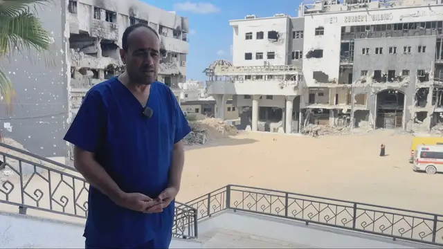'Video thumbnail for Gaza doctors refuse to leave patients despite intensifying Israeli ground assault'
