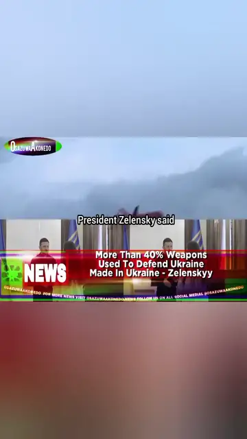 'Video thumbnail for More Than 40% Weapons Used To Defend Ukraine Made In Ukraine - Zelenskyy '