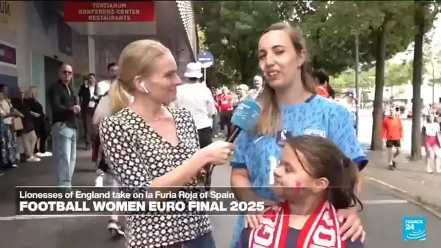 Video thumbnail for Euro 2025: Lionesses of England take on la Furia Roja of Spain
