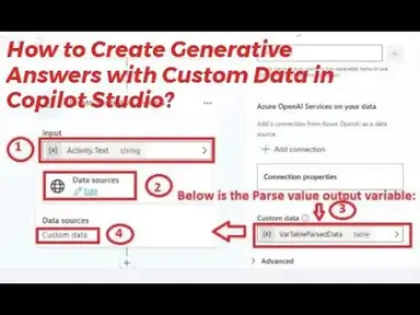 'Video thumbnail for How to Create Generative Answers with Custom Data in Copilot Studio?'