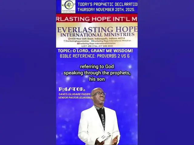 Video thumbnail for PROPHETIC DECLARATION