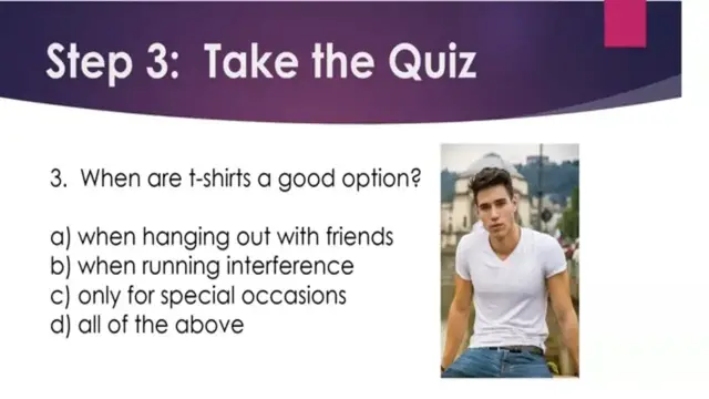 Video thumbnail for Test Your English:  Speaking Topics:  Trending Men's Clothing