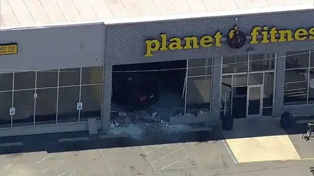 'Video thumbnail for Car plows into NJ Planet Fitness; 1 dead'
