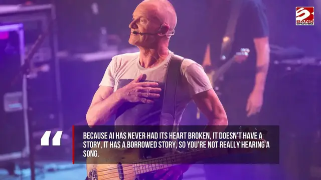 Video thumbnail for Music legend Sting insists he does not view AI as ‘competition’.