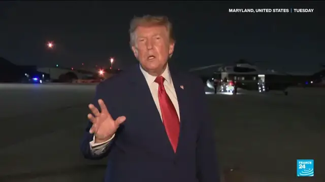 Video thumbnail for Donald Trump says he faced ‘greater risk’ on swapped plane